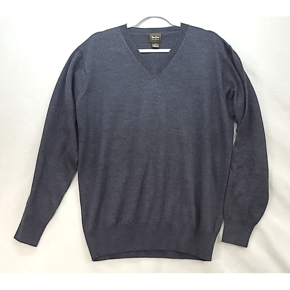 Neiman Marcus Exclusive Mens Merino Wool Silk Cashmere‎ Blend Sweater Sz L